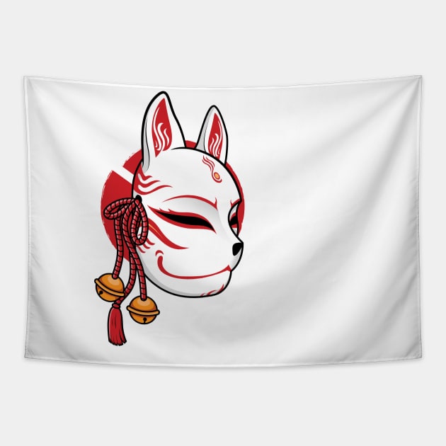 Japanese kitsune mask Tapestry by Starkey Store