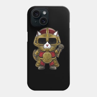 Cute Cartoon Cat Knight in Full Armor for Fantasy Lovers Phone Case