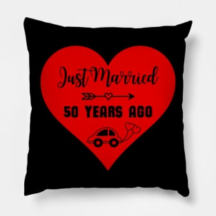 Just Married 50 Years Ago Pillow