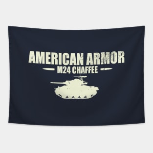 WW2 M24 Chaffee Tank (distressed) Tapestry