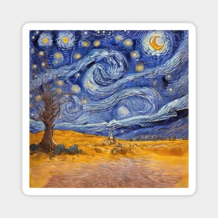 Starry Night Style Magnet