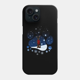 Snow Paw Miniature Pinscher Christmas Winter Holiday Phone Case