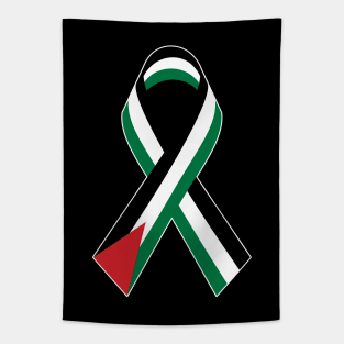 Palestinian Flag Ribbon Solidarity with Palestine Freedom Tapestry