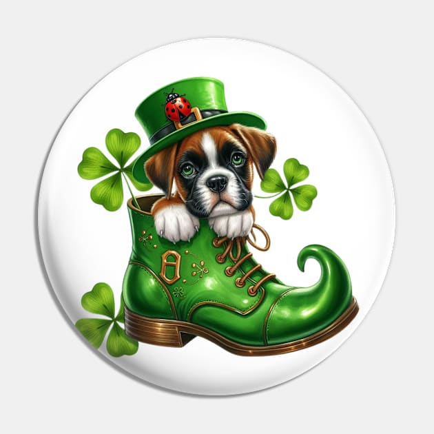 Boxer Dog Shoes For Patricks Day Pin by Chromatic Fusion Studio