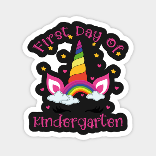 Cute Unicorn Face | 1st Day of Kindergarten Magnet