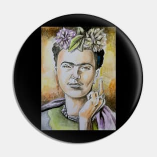 Frida Kahlo giving YOU the finger! Pin