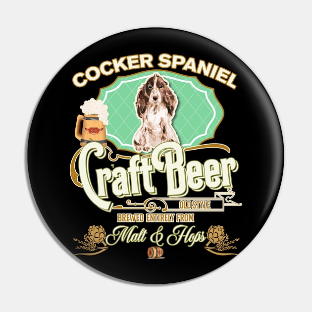 Cocker Spaniel Gifts - Beer Dog lover Pin by StudioElla