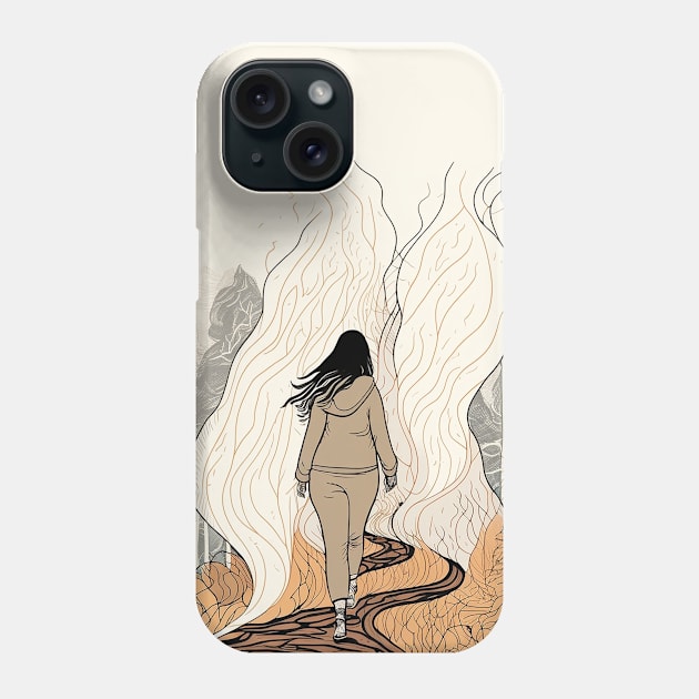 This girl is on fire Phone Case by Oddities Outlet