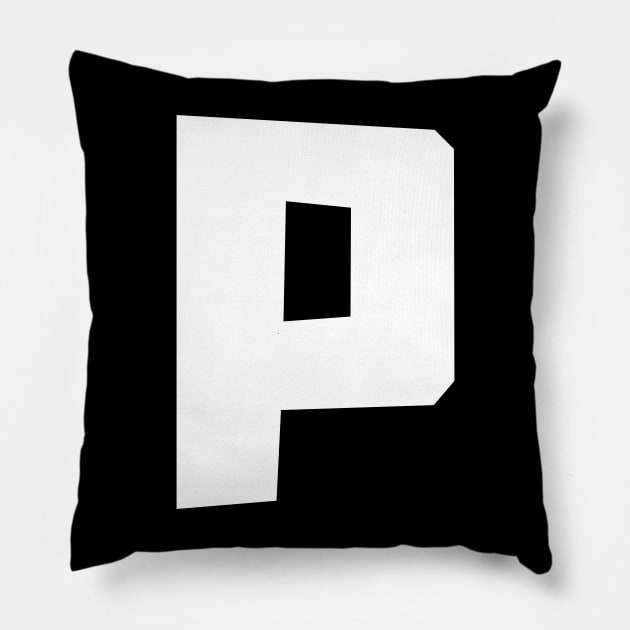 Initial name letter P Pillow by Abz_Cloth