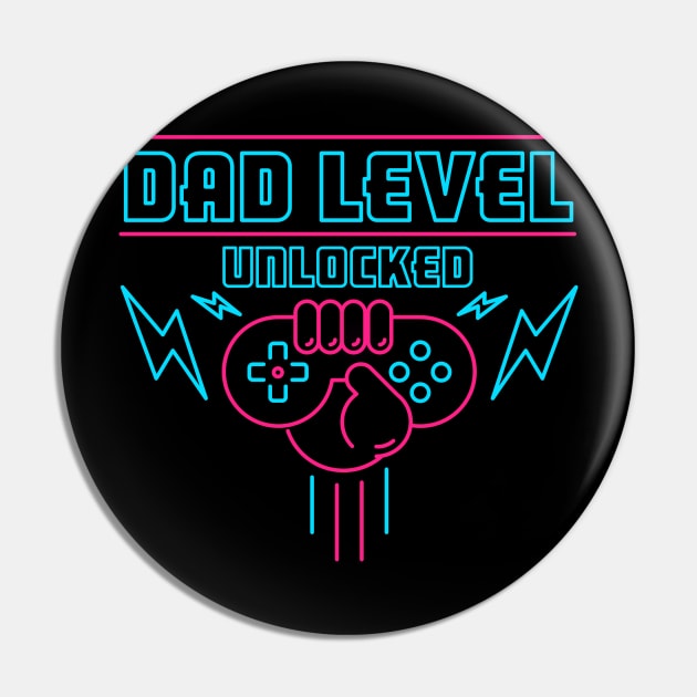 Dad Level Unlocked - Gamer Dad Pin by G! Zone