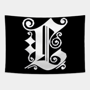 Silver Letter L Tapestry