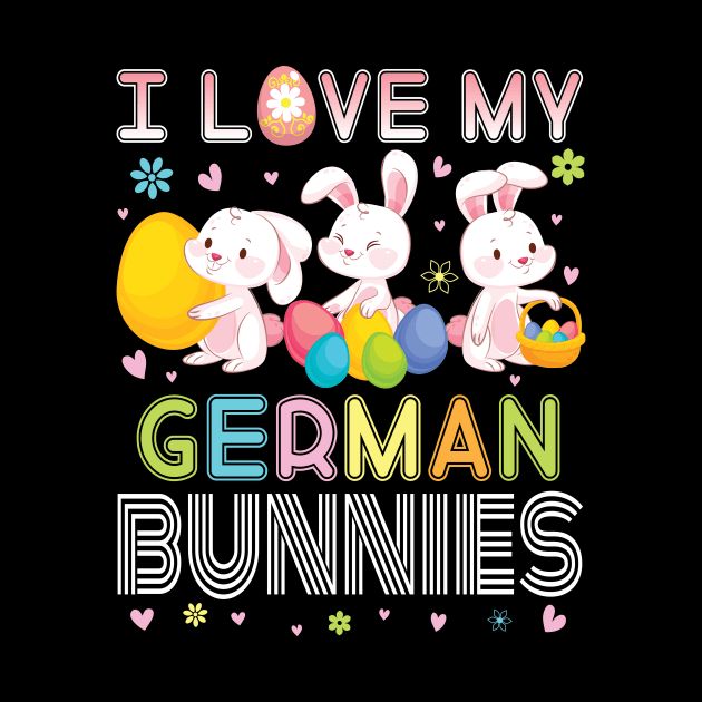 Color Flower Easter Eggs Happy Me I Love My German Bunnies by bakhanh123