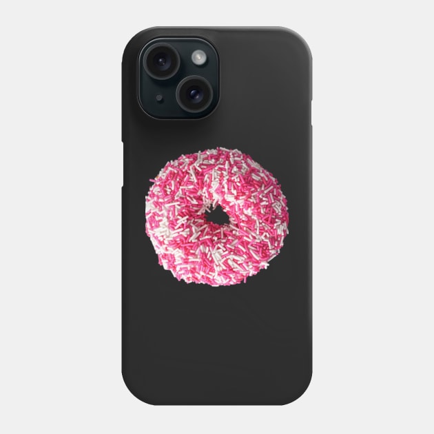 Cute Donut With Pink and White Sprinkles Pattern Phone Case by BubbleMench