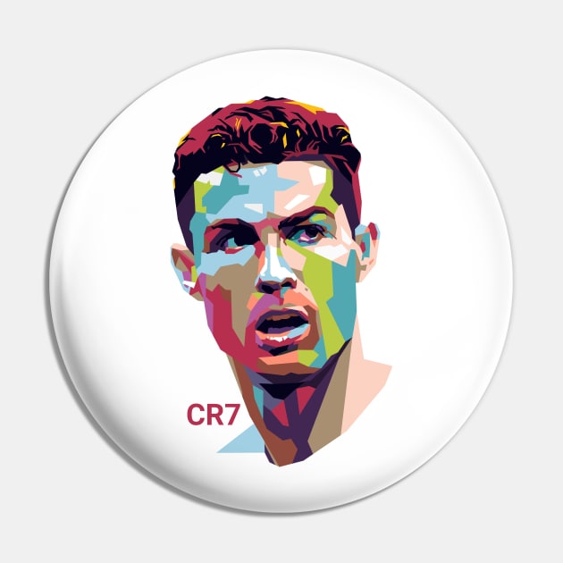 Cristiano Ronaldo Pop Art Portrait Pin by mursyidinejad