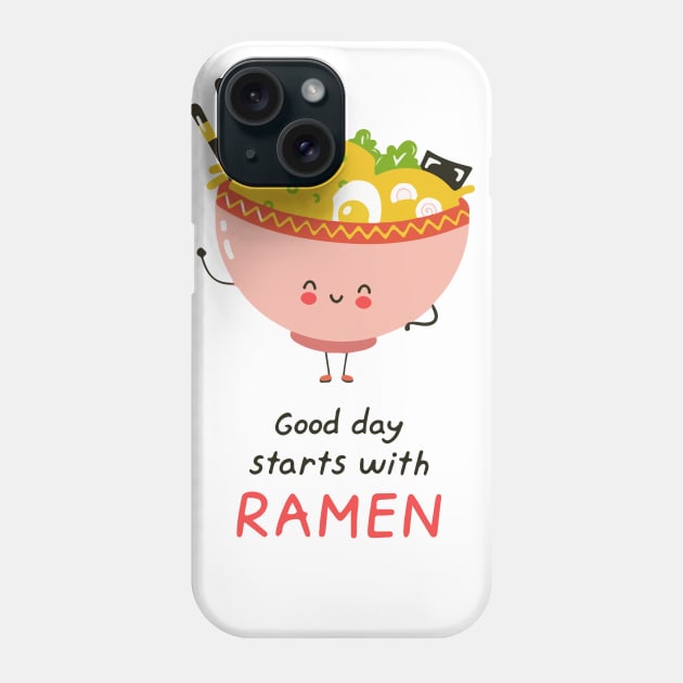 Kawaii Ramen Noodles Phone Case by sufian