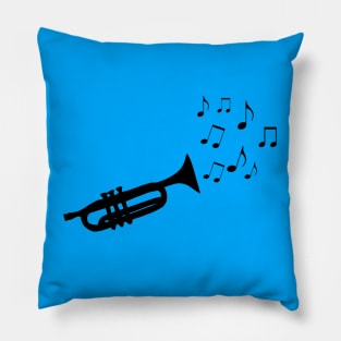 Harmonious Melodies: Trumpet and Musical Notes Pillow