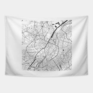 Brussels Map City Map Poster Black and White, USA Gift Printable, Modern Map Decor for Office Home Living Room, Map Art, Map Gifts Tapestry