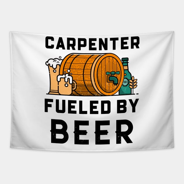Carpenter Fueled by Beer Tapestry by Big Jack Tees
