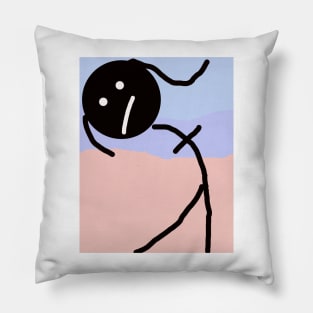 Bending Kid Stick Figure Pillow