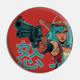 Angry woman Pin