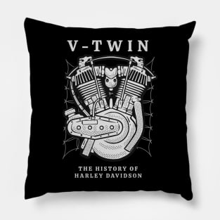 V Twin american engine Pillow