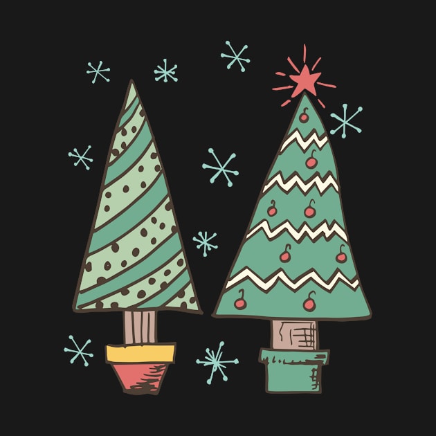 Retro Christmas Trees by SWON Design