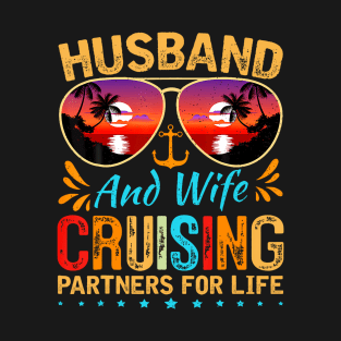 Husband Wife Cruising 2024 Cruise Vacation Couples Trip T-Shirt