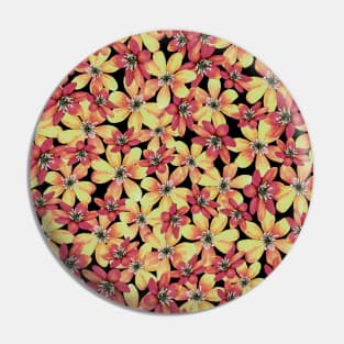 Orange Snowdrop Floral Pattern Pin