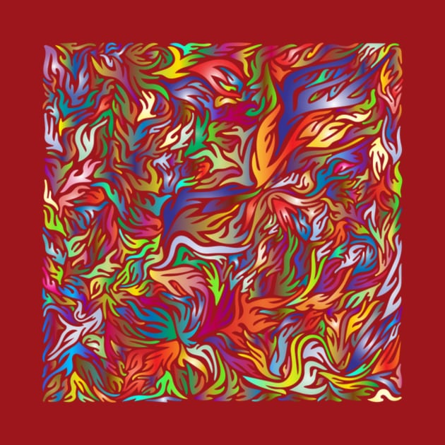 Abstract flames tile by Redbooster