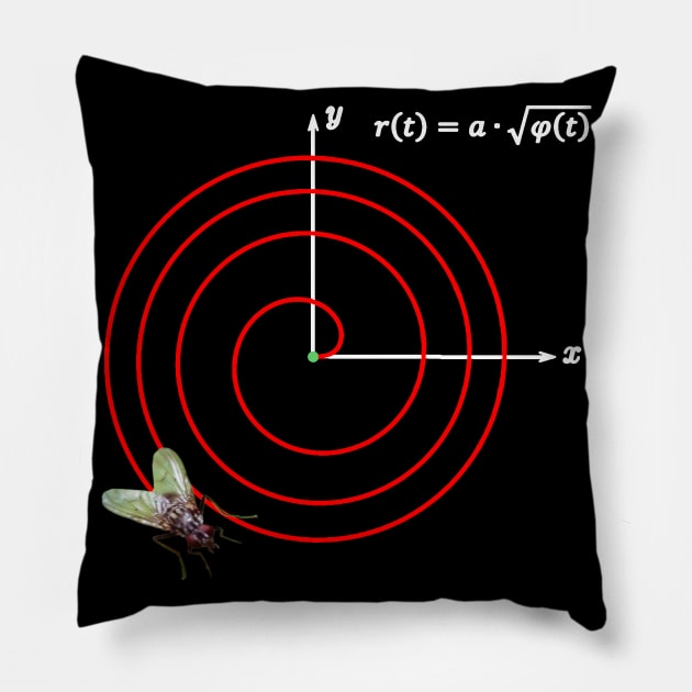 Fermatsche Spiral math fly Pillow by Pirino