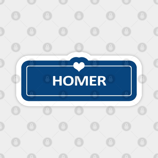 I Love Homer Magnet by ShopBuzz