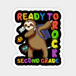 Dabbing 2nd Grade Sloth Back To School Magnet