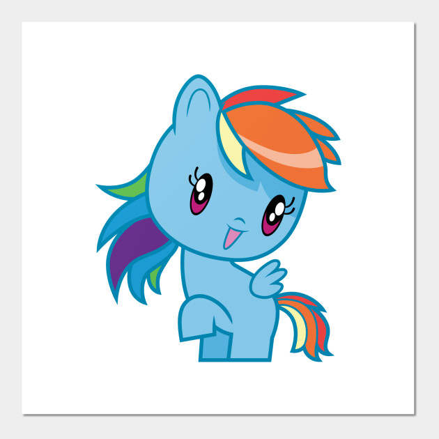 Cutie Mark Crew Rainbow Dash My Little Pony Affiche Et Impression D Art Teepublic Fr