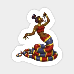 Coral Snake Girl Eating a Mouse MONSTER GIRLS Series I Magnet