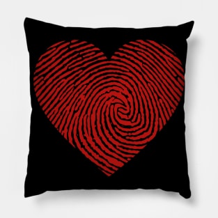 fingerprint heart Pillow