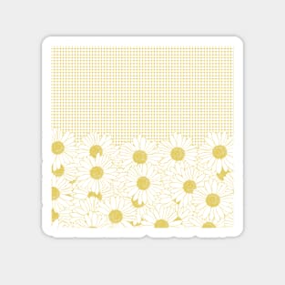 Daisy Grid Yellow Magnet