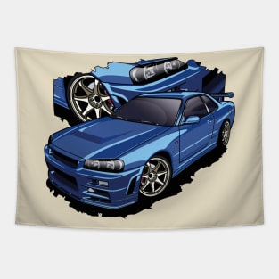 Japanese sports cars Tapestry