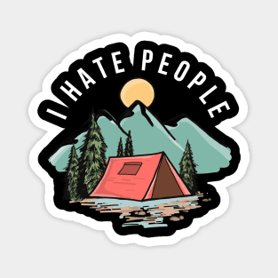 I Hate People Mountain Camp Magnet