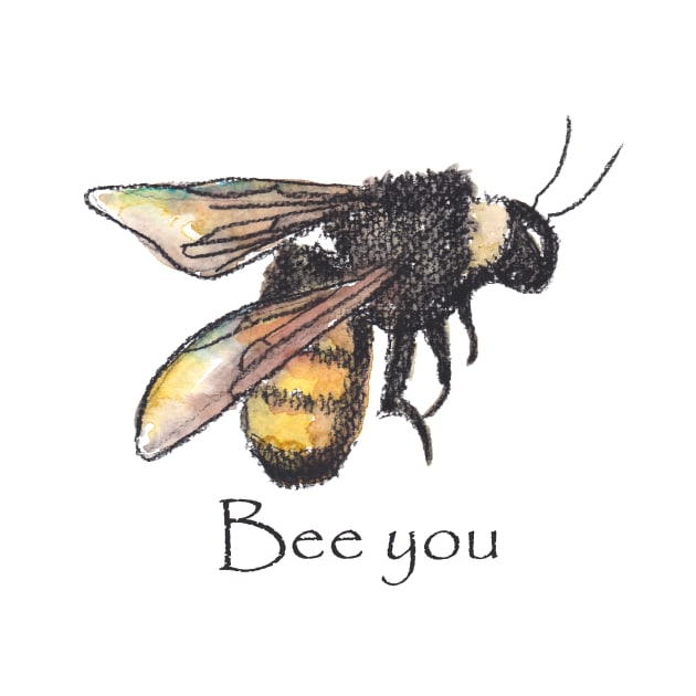 Bee you - watercolour painting by kittyvdheuvel