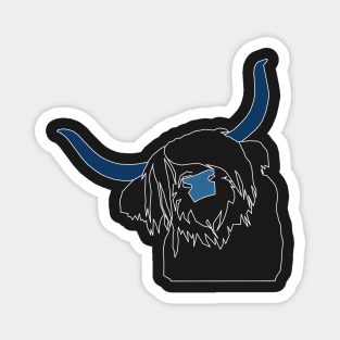 Highland Cow 2 INVERT Magnet