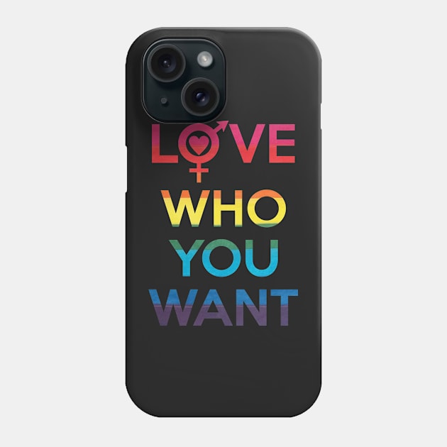 Love Who You Want LGBT Pride Phone Case by ProudToBeHomo