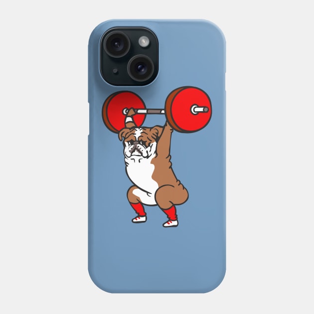 The snatch weightlifting English Bulldog Phone Case by huebucket