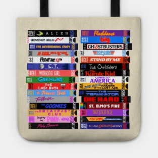 Retro 80s Movies VHS Stacks Tote