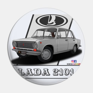 Lada 2101 1970 White Pin