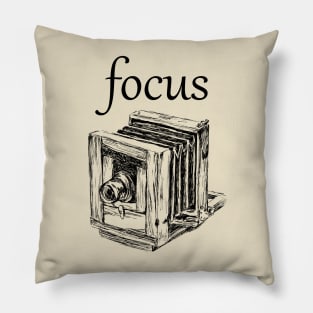 Antique camera quote print Pillow