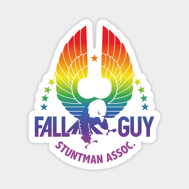 The Fall Guy Logo (rainbow effect) Magnet by GraphicGibbon
