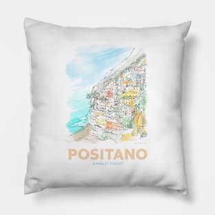 Positano Amalfi Coast Pillow