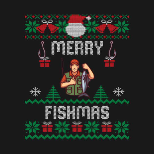 Discover merry fishmas ugly Christmas sweater - Ugly Christmas - T-Shirt