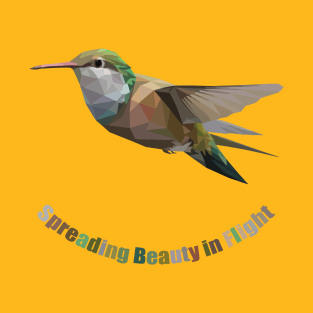 Spreading Beaty in Flight, Hummingbird T-Shirt