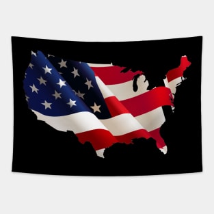 Image: United States flag map Tapestry